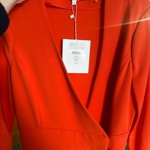 Diane von Furstenberg L/S A-Line Dress BRIRE in Bright Red